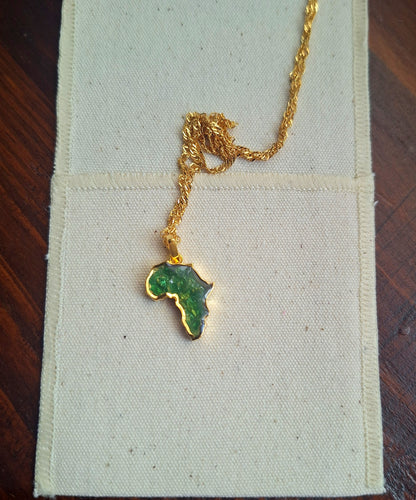 Gold Tsavorite Mini Afrika Necklace