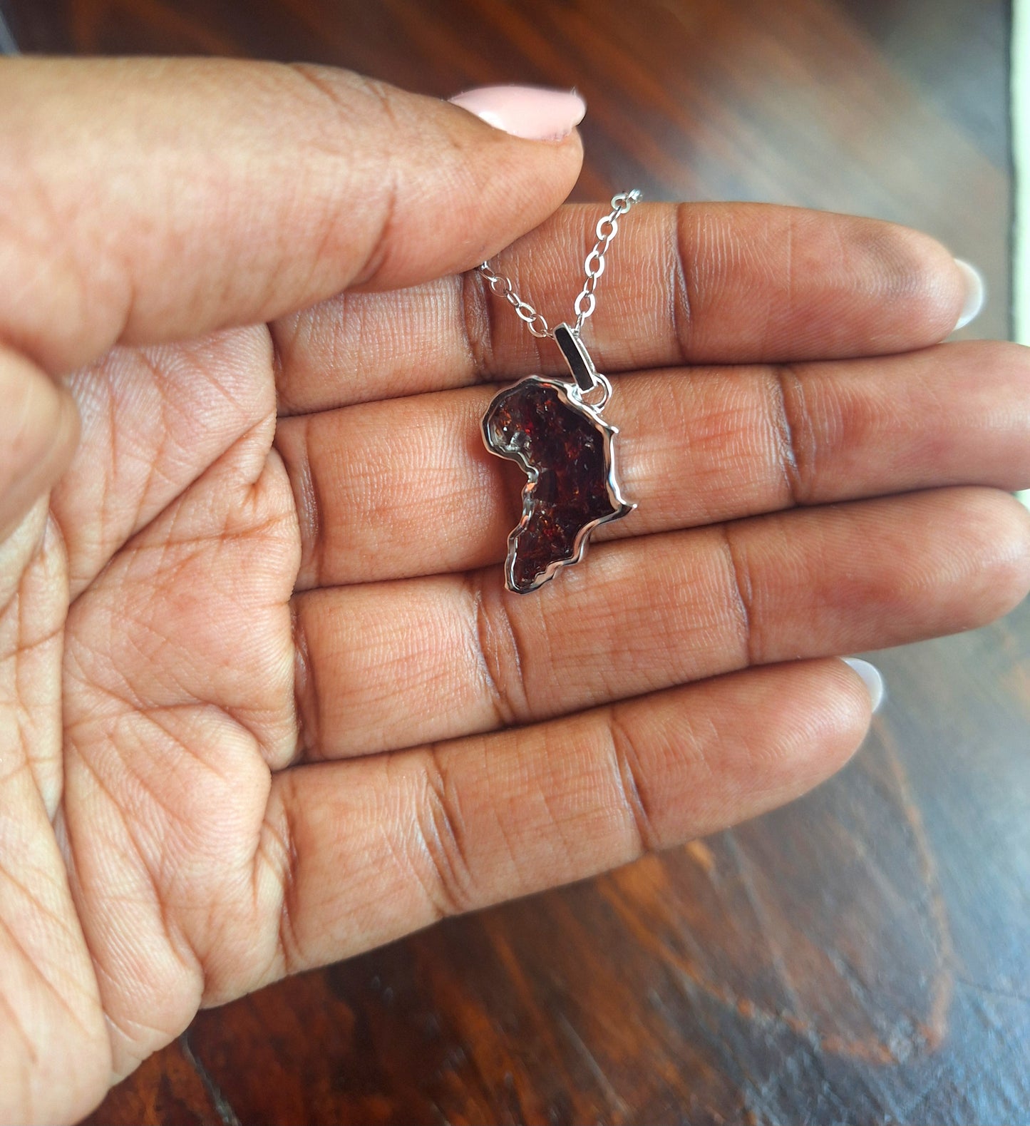Silver Pyrope Mini Afrika Necklace