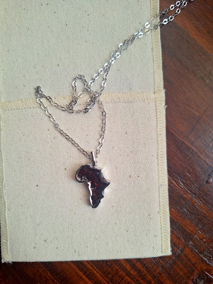 Silver Pyrope Mini Afrika Necklace