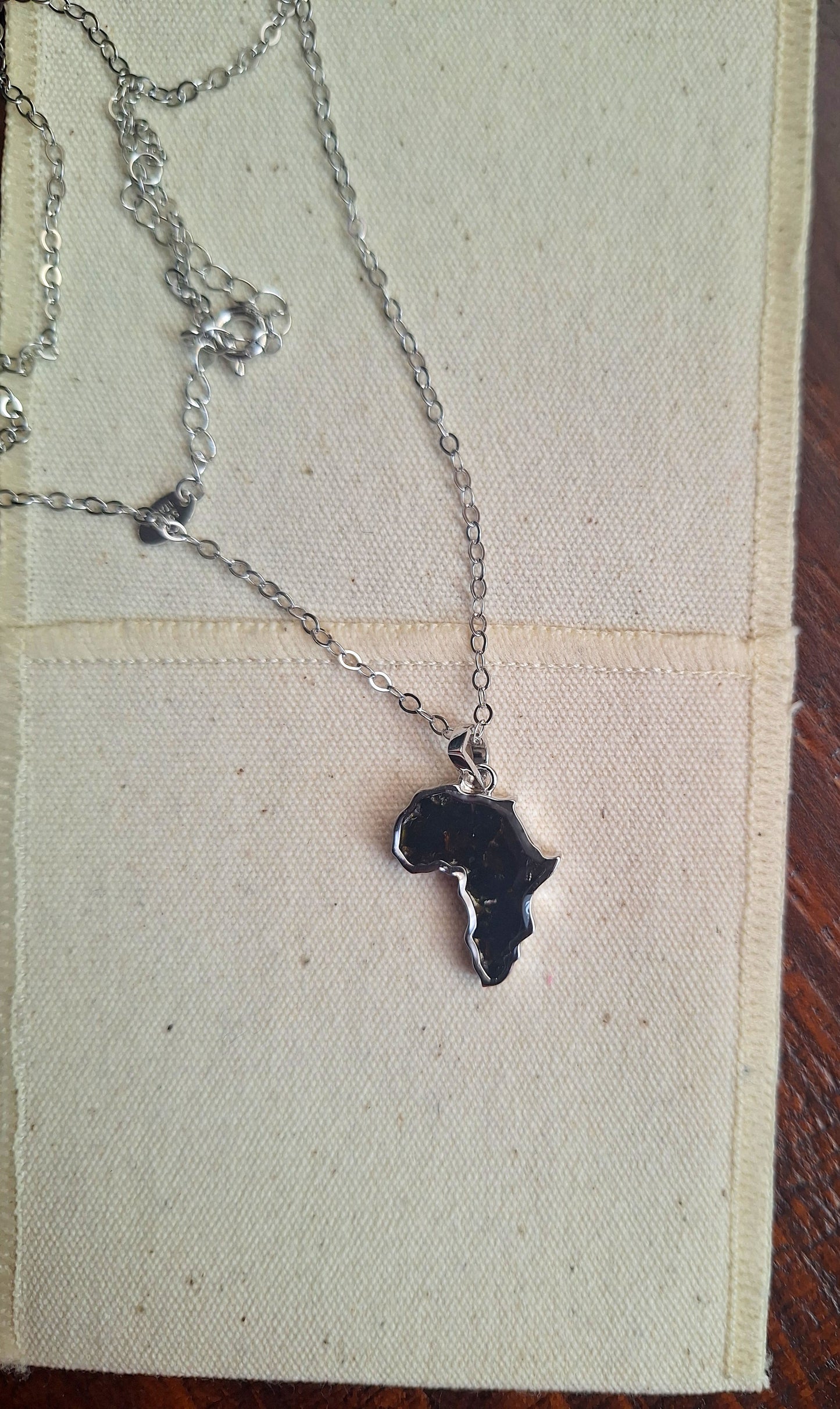 Silver Black Tourmaline Mini Afrika Necklace