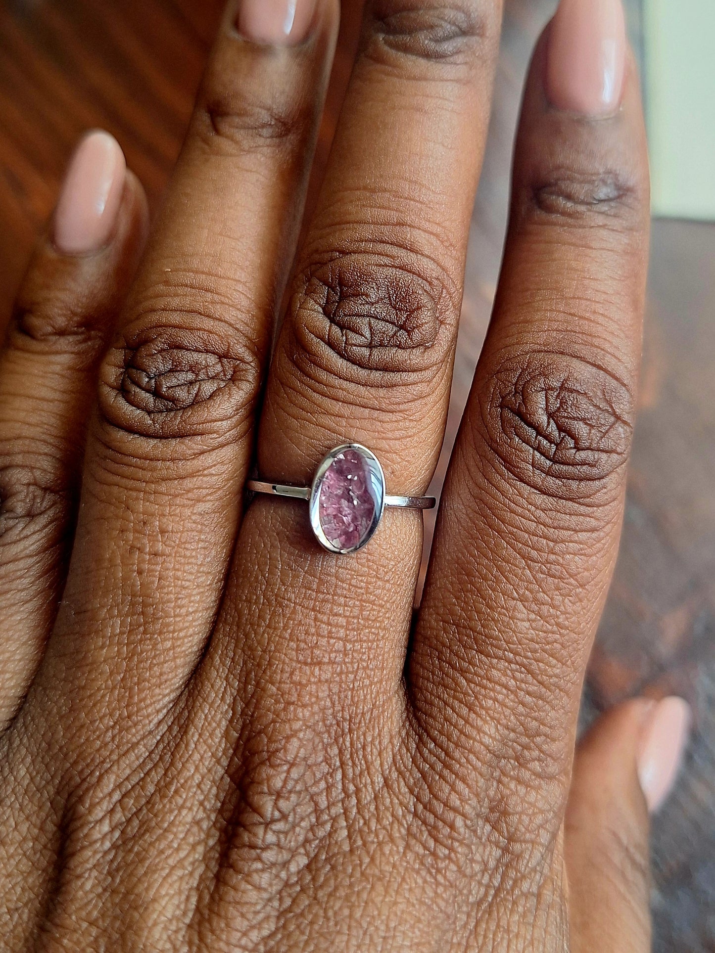 Silver Rhodolite Binti Ring