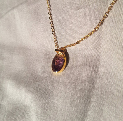 Gold Amethyst Ombre Binti Necklace