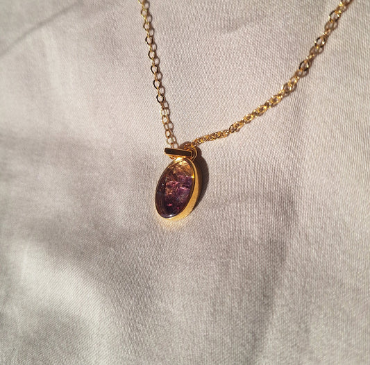 Gold Amethyst Ombre Binti Necklace