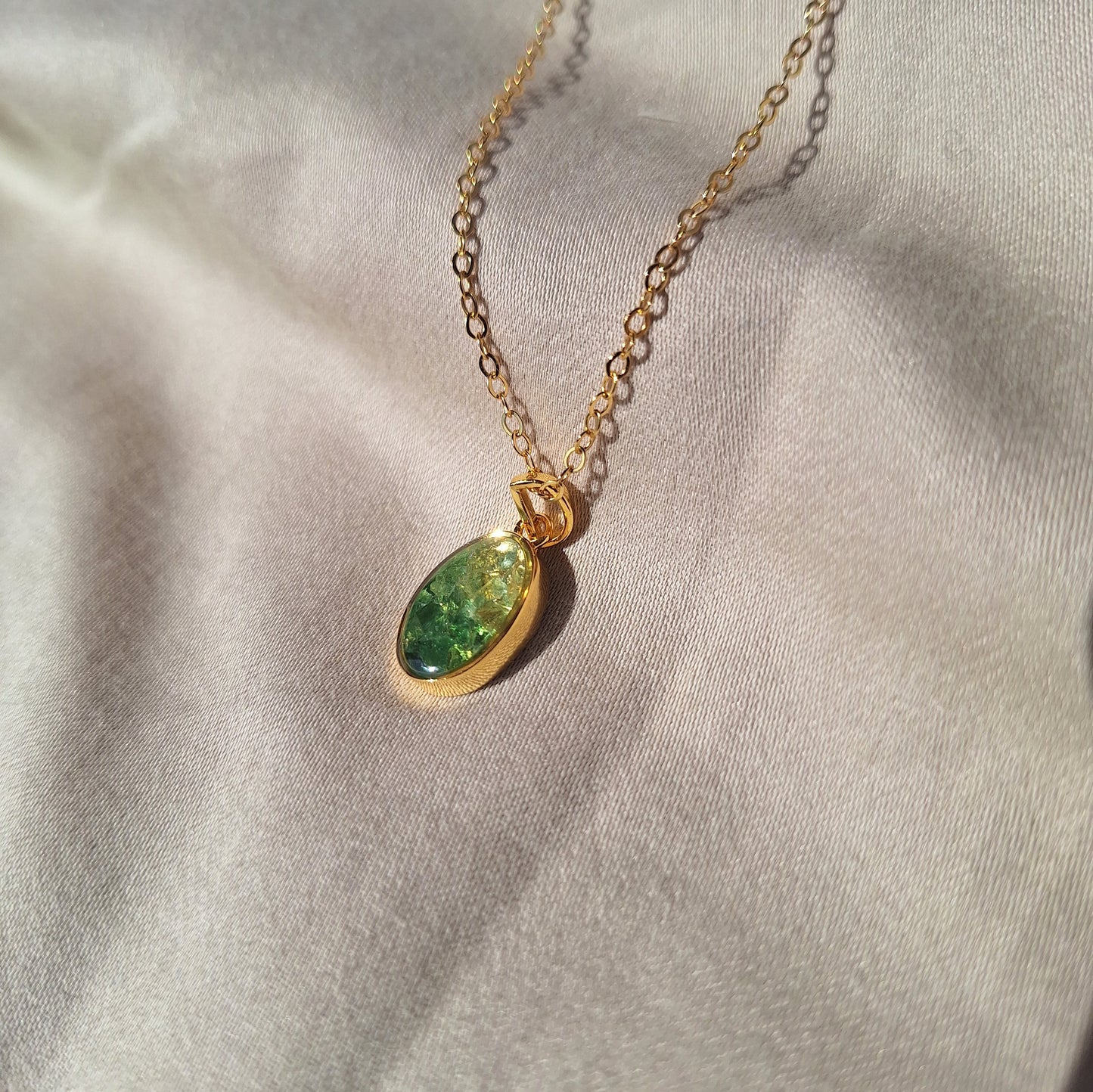 Gold Binti Tsavorite Ombre Necklace