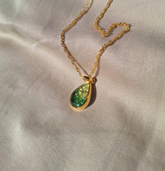 Gold Tsavorite Ombre Chozi Necklace