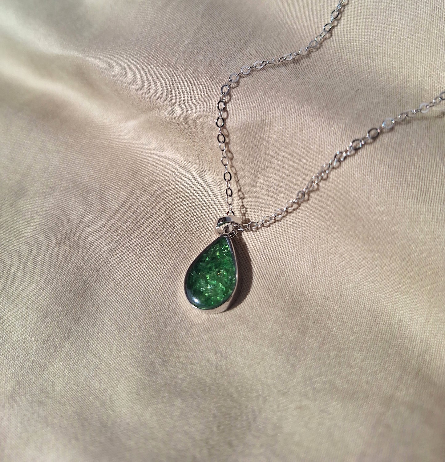 Silver Tsavorite Chozi Necklace