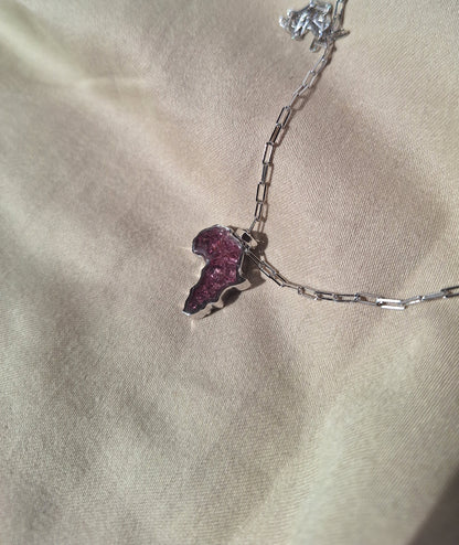 Silver Rhodolite Mini Afrika Necklace