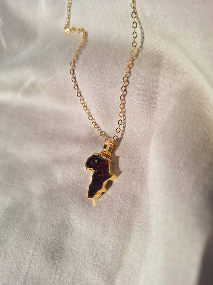 Gold Pyrope Mini Afrika Necklace