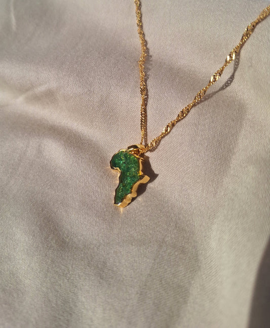 Gold Tsavorite Mini Afrika Necklace