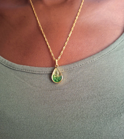 Gold Tsavorite Ombre Chozi Necklace