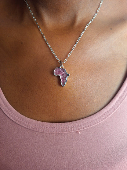 Silver Rhodolite Mini Afrika Necklace