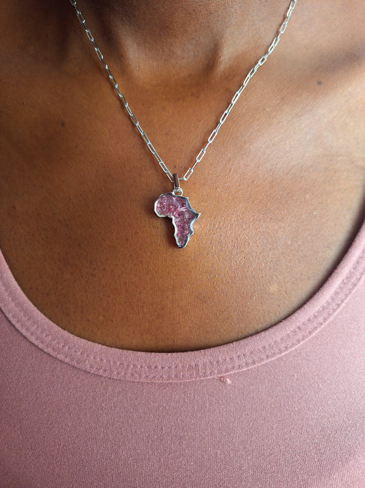 Silver Rhodolite Mini Afrika Necklace