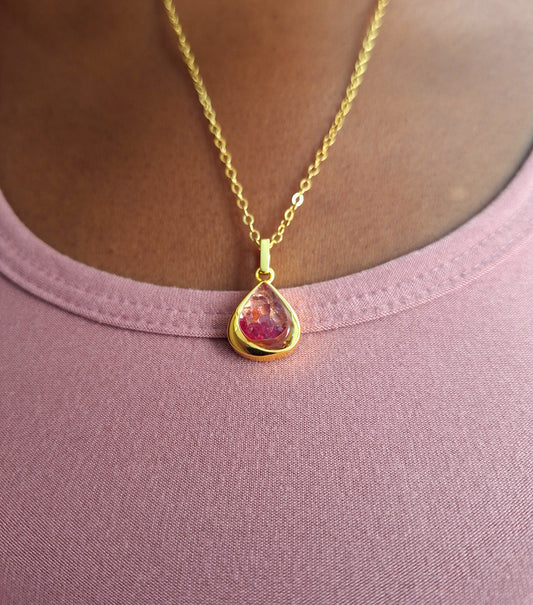 Gold Pink Delight Mao Necklace