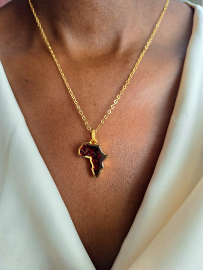 Gold Pyrope Mini Afrika Necklace