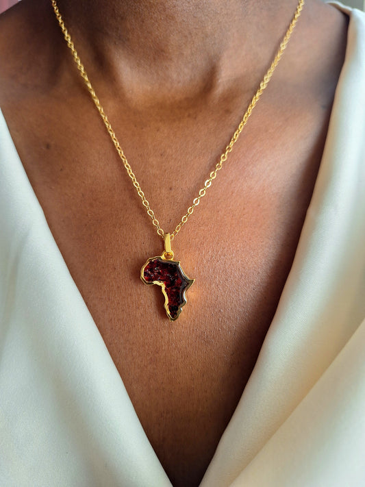 Gold Pyrope Mini Afrika Necklace