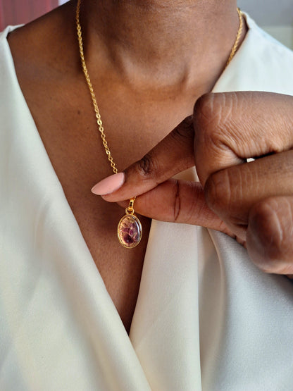 Gold Amethyst Ombre Binti Necklace