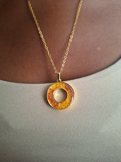 Gold Fire Malkia Necklace