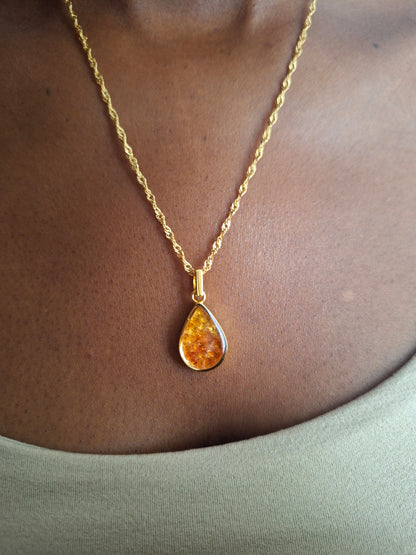 Gold Fire Chozi Necklace