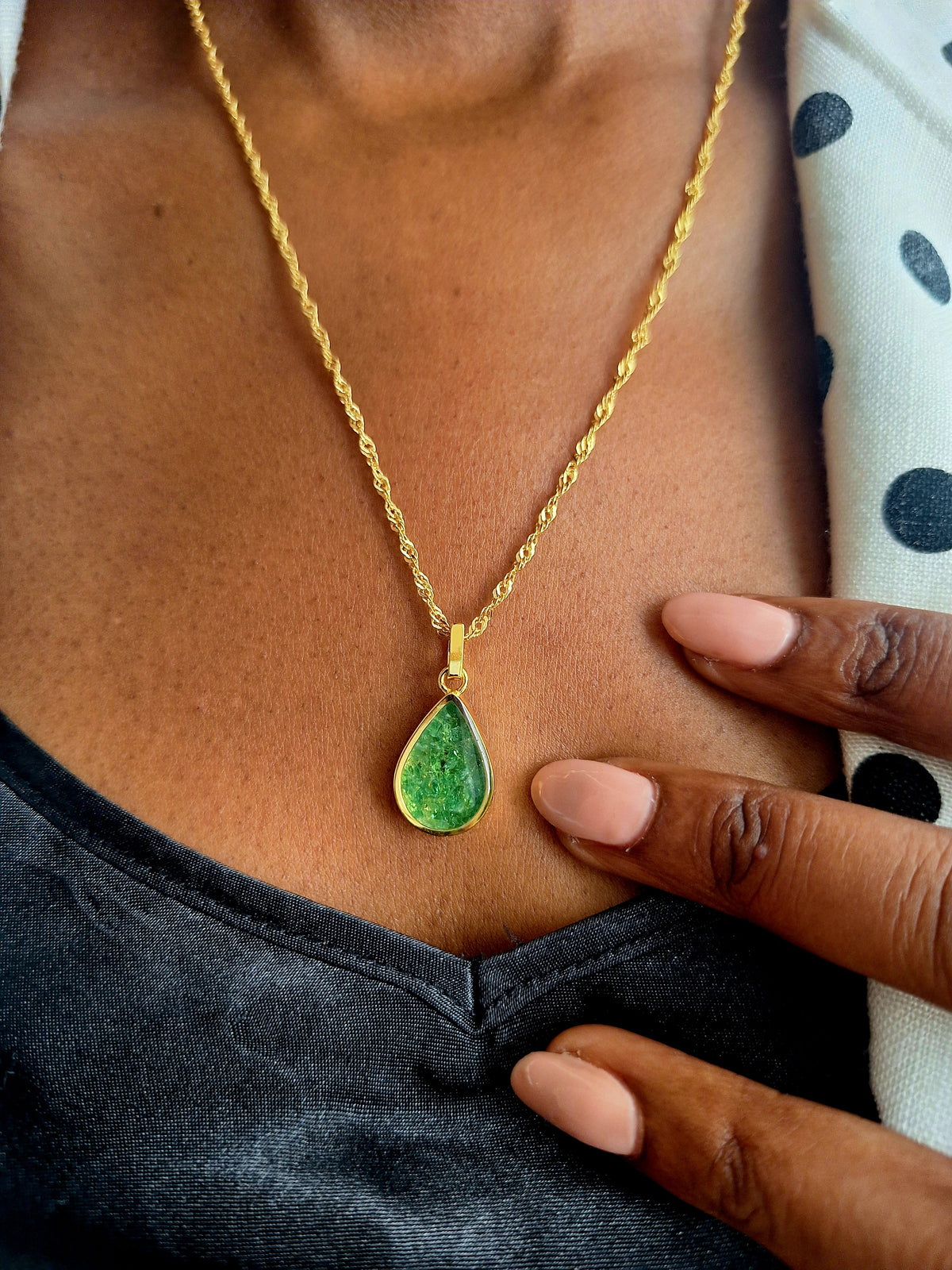 Gold Tsavorite Chozi Necklace