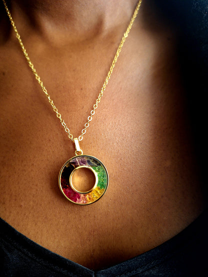 Gold Rainbow Malkia Necklace