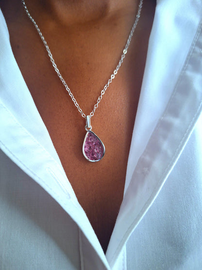 Silver Rhodolite Chozi Necklace