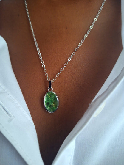 Silver Tsavorite Binti Necklace