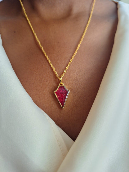 Gold Ruby Ngao Necklace