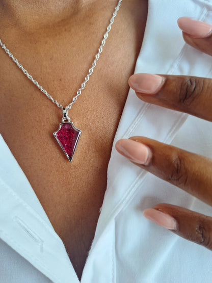 Silver Ruby Ngao Necklace