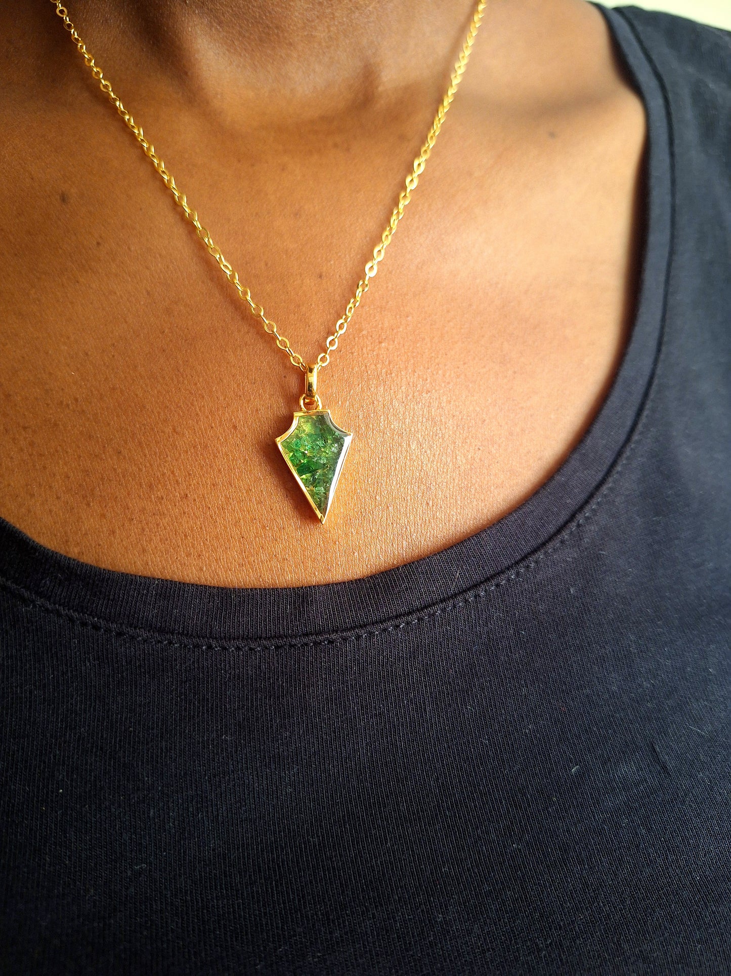Gold Tsavorite Ngao Necklace