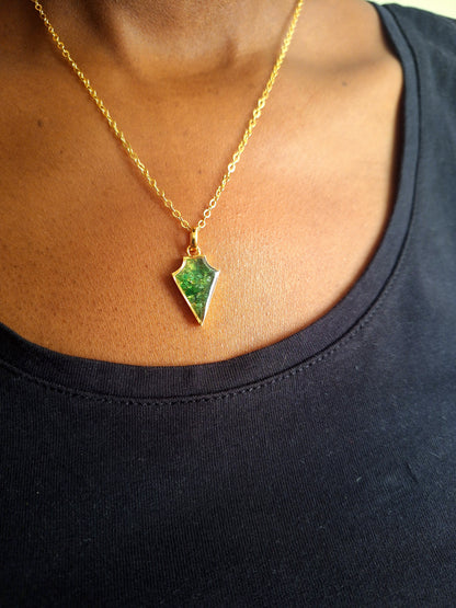 Gold Tsavorite Ngao Necklace