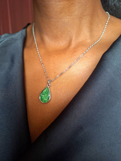 Silver Tsavorite Chozi Necklace