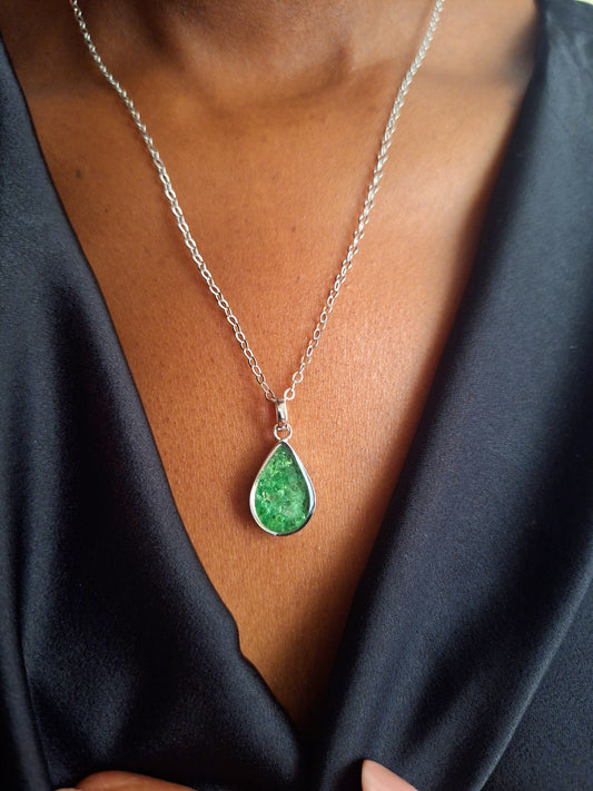 Silver Tsavorite Chozi Necklace