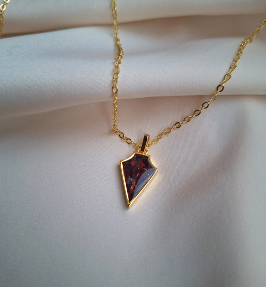 Gold Pyrope Ngao Necklace