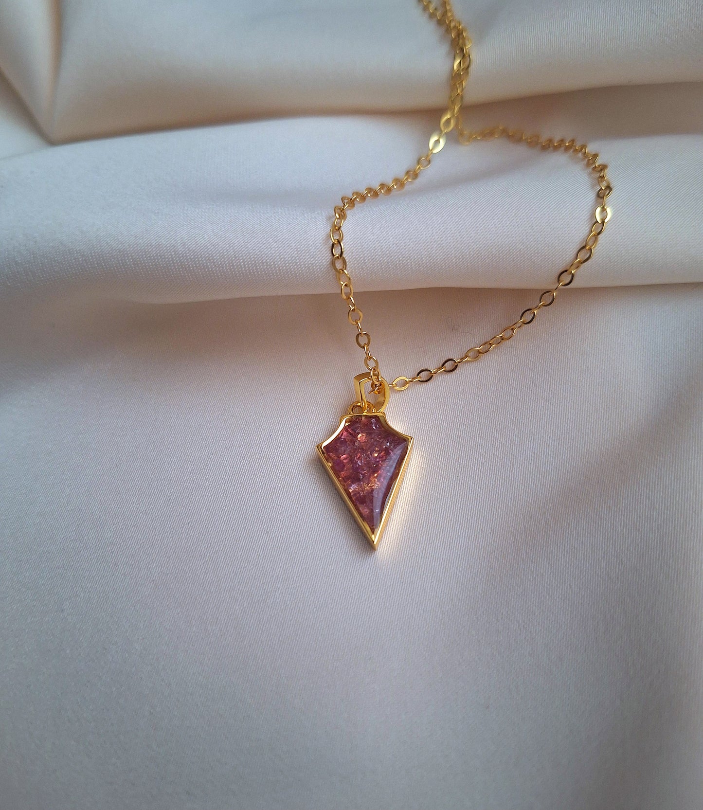 Gold Rhodolite Ngao Necklace