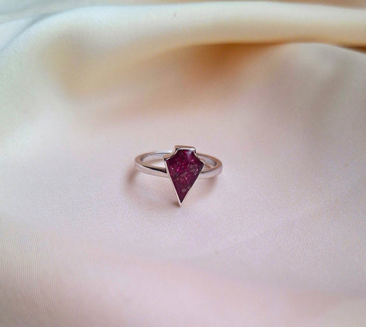 Silver Ruby Ngao Ring