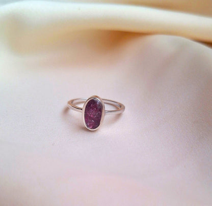 Silver Rhodolite Binti Ring