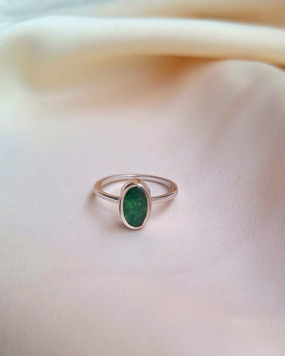 Silver Tsavorite Binti Ring