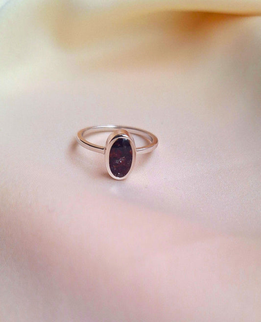 Silver Pyrope Binti Ring