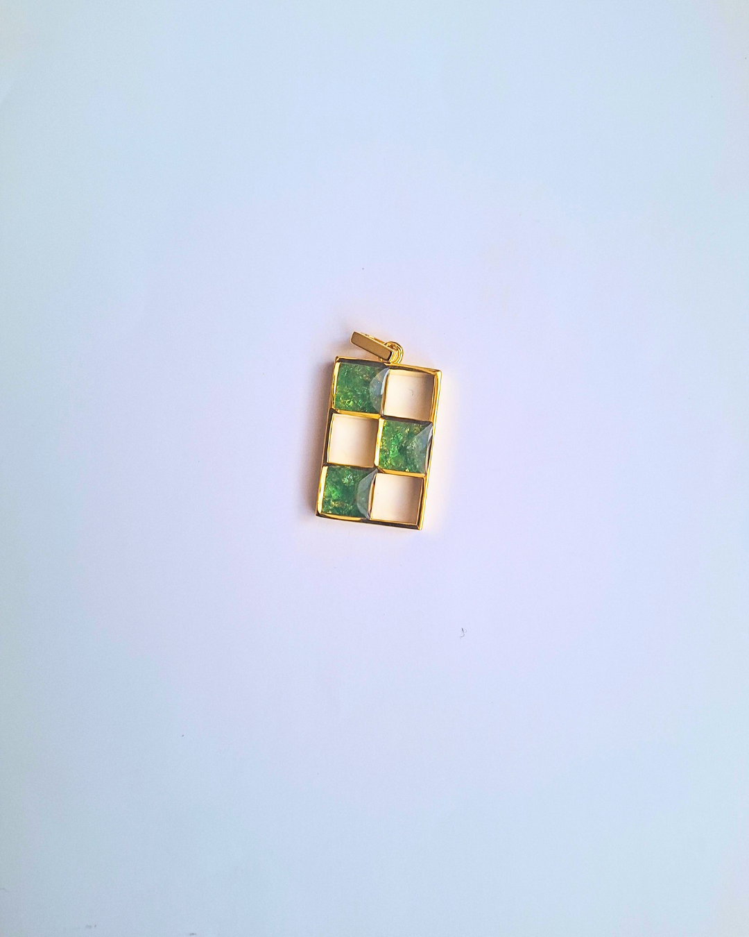 Gold Tsavorite Bao Pendant