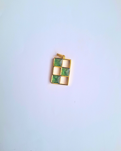Gold Tsavorite Bao Pendant