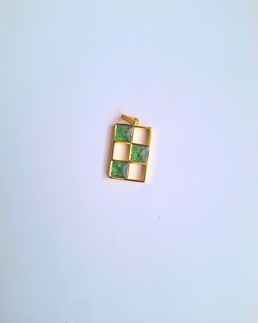 Gold Tsavorite Bao Pendant