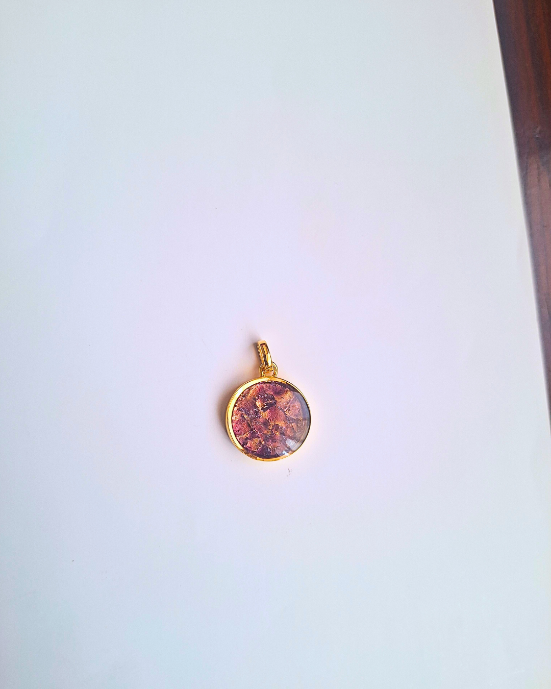 Gold Mini Duara Amethyst Pendant