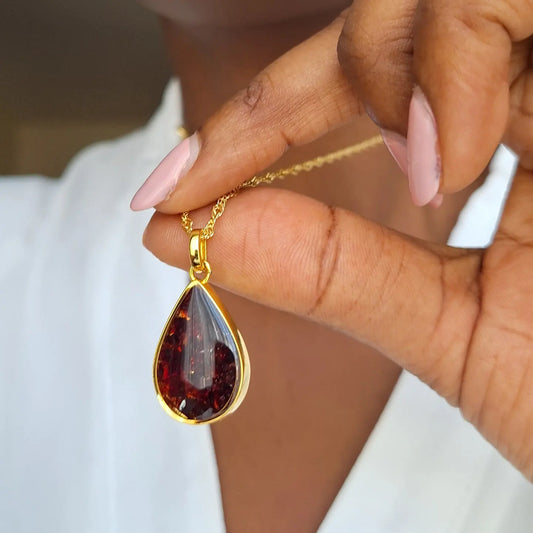 Gold Pyrope Chozi Necklace